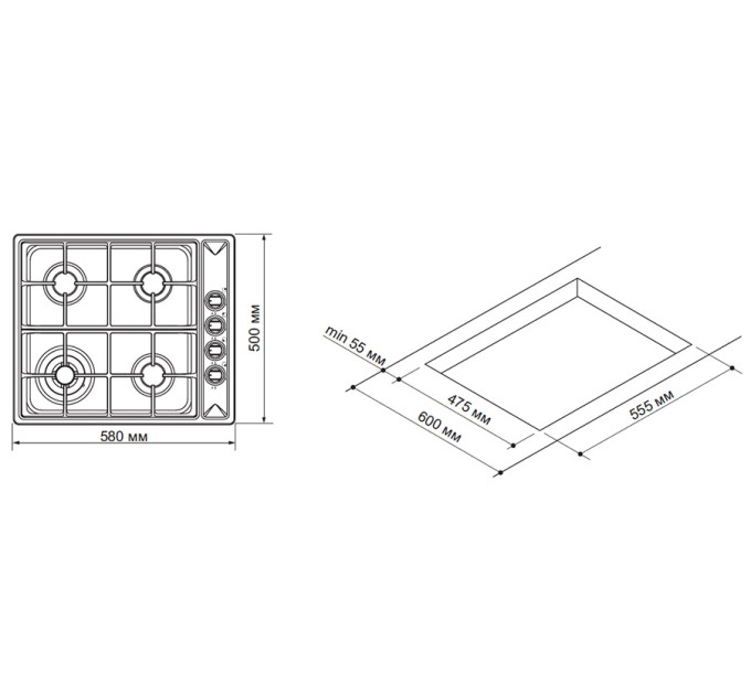 Варочная поверхность Pyramida PSE 643 BL